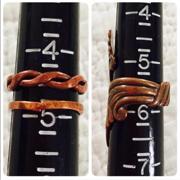 3 Vtg copper rings - Picture 4 of 4