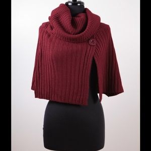 Medium cape poncho style Boatneck  sweater