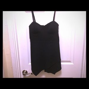 Macy's Black Asymmetrical Romper