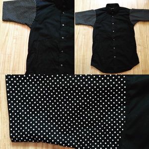 Polka dot short sleeve button up.