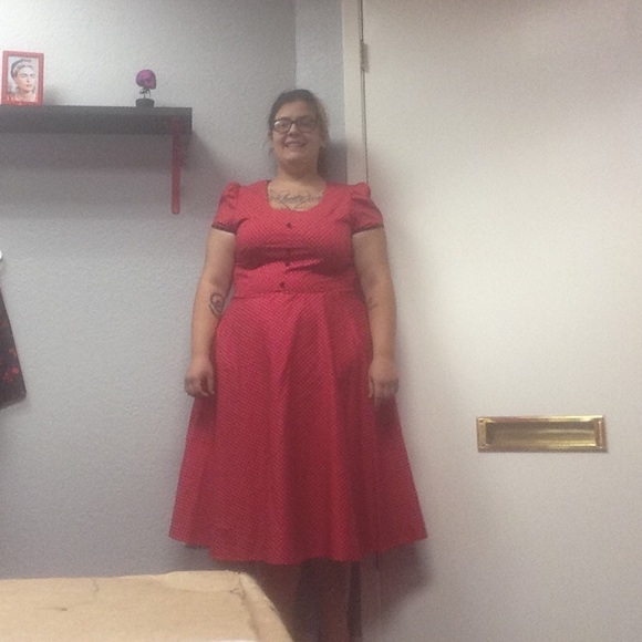 Stop Staring Polka dot rockabilly dress - Picture 1 of 2