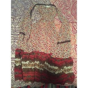 multipattern cardigan