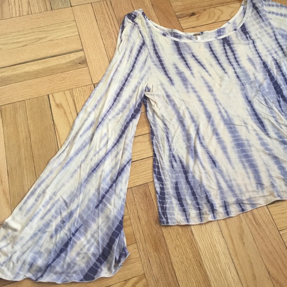 Free people tye-dye flare sleeve top