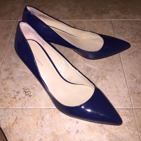 Nine West Patent Navy Heels