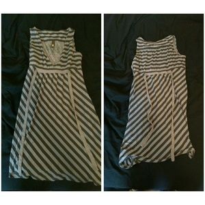 V-neck slate grey dress