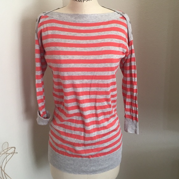 J.Crew striped sweater with buttons