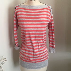 J.Crew striped sweater with buttons