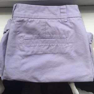 Gap boyfriend roll-up shorts in lilac