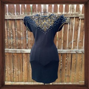 Vintage Nancy Johnson Beaded Dress; NWOT