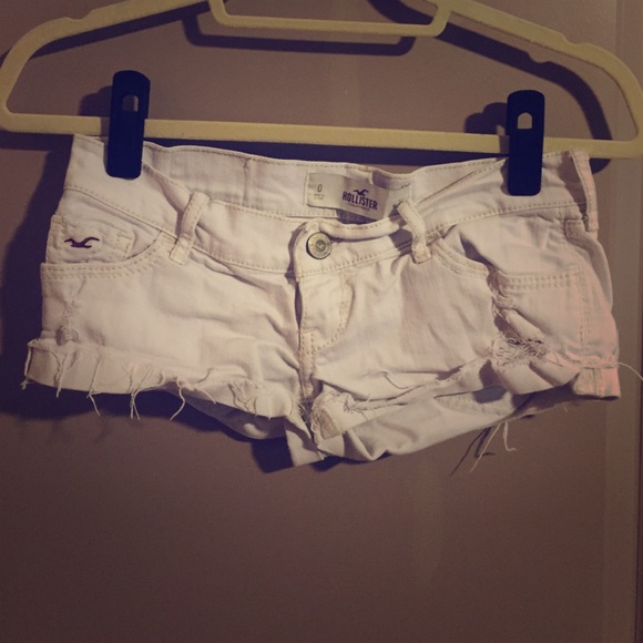 White Hollister Denim Shorts