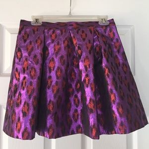 French Connection metallic leopard print miniskirt