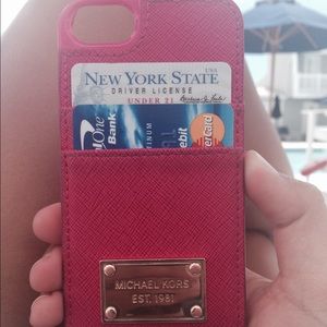 Michael kors leather credit card case iPhone 5