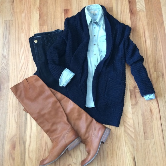 Gap navy open front cardigan