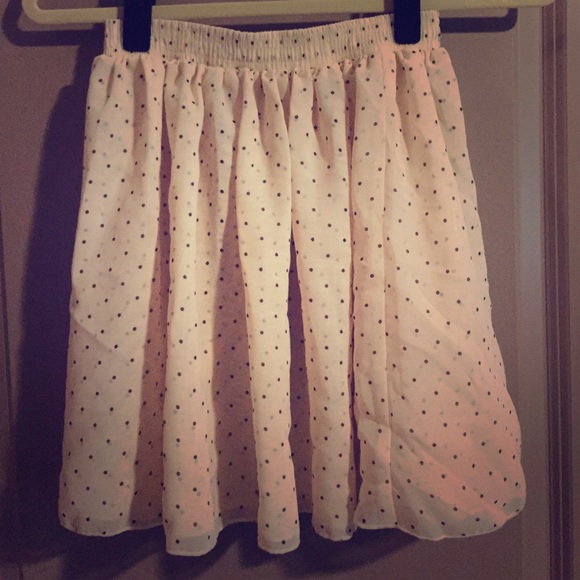 American Apparel Chiffon Polka Dot Skirt