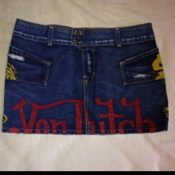 Von Dutch denim mini shirt