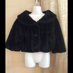 Vintage WINTER Dress Coat Faux Fur Size M