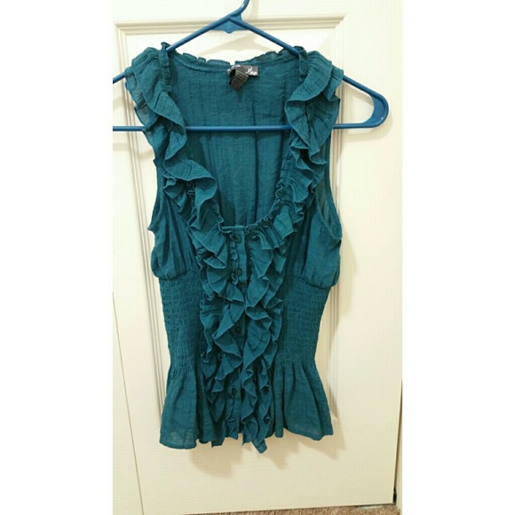Turquoise Fringe Blouse