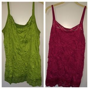 2 Crinkle Cami's