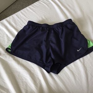 Navy/Lime Nike Running Shorts
