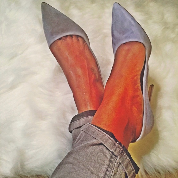 Dee Keller sky blue suede stiletto heels