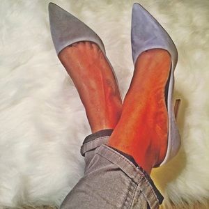 Dee Keller sky blue suede stiletto heels