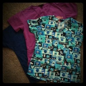 3 scrub tops