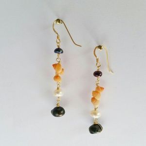 Freshwater pearls/ Shell Earrings