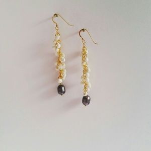 Freshwater Pearls/ Shell Earrings