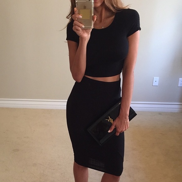 • SOLD • Black Two Piece Set L - Picture 3 of 4