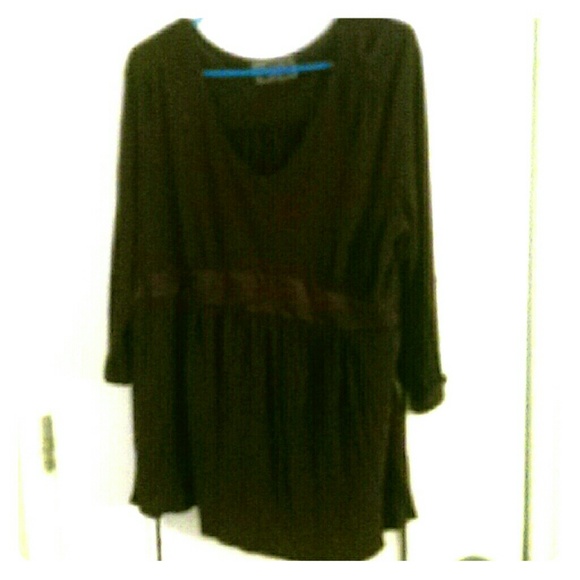 Dark purple maternity shirt.
