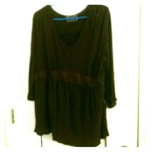 Dark purple maternity shirt.