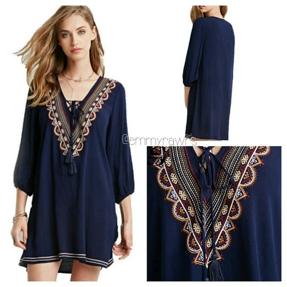 $25 XMAS SPECIAL• ERIKA Peasant Embroidered Dress - Picture 2 of 4