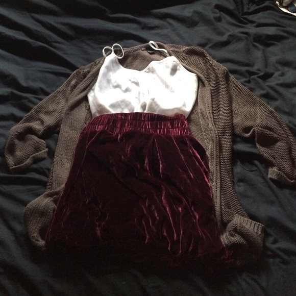 Red Velvet Aritzia Skirt