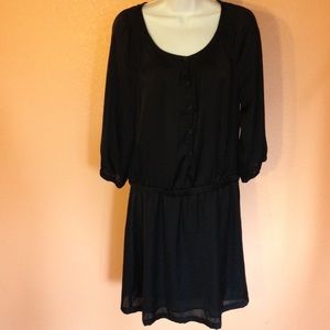Sheer Black Long Sleeve Dress