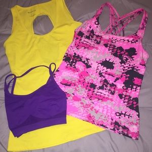 🎈🎉Two Athletic Tops and sports bra