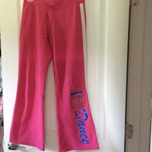 JUSTICE I LOVE DANCE SWEATPANTS