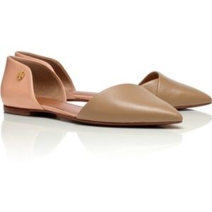 Tory Burch d'Orsay flats nude. 8.5