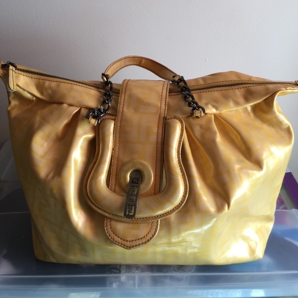 AUTHENTIC FENDI BAG!! Large yellow FENDI bag
