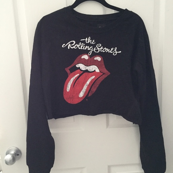 Rolling Stones Cropped Sweatshirt - NEW