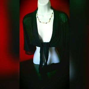 Sexy Lace Sleeve Wrap Top