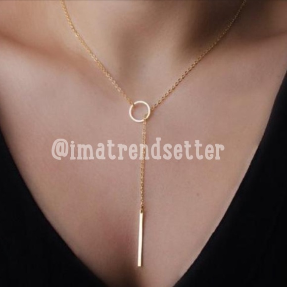 📌 markdown 📌 Circle Bar Necklace (gold)
