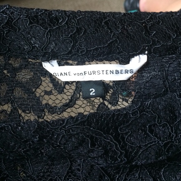 DVF Black Lace Dress - Picture 4 of 4