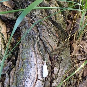 🔻SOLD🔻Wire Wrapped Scoelecite Stone Necklace!