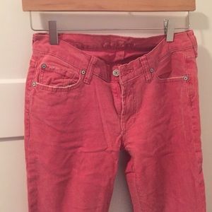 7 for all mankind red corduroys