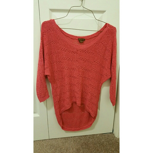 Pink knitted sweater