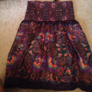 Strapless pretty satin top