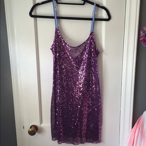 Free People purple Sequined Slip