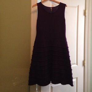 Deep purple / plum sleeveless sweater-like dress