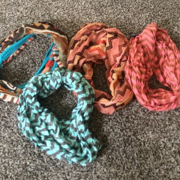 Chevron infinity scarves