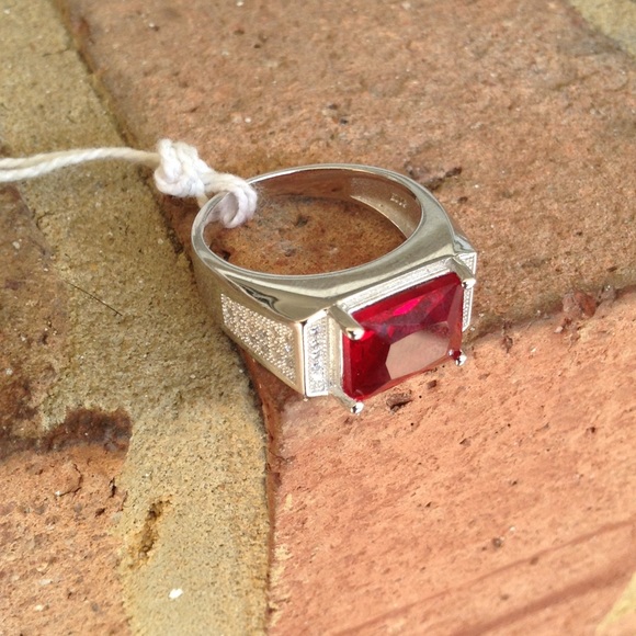 Red Ruby Quartz 925 ring - Picture 4 of 4